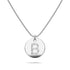 Initials Fabulous Alphabet Letter Necklace White Gold Layered Steel Jewellery